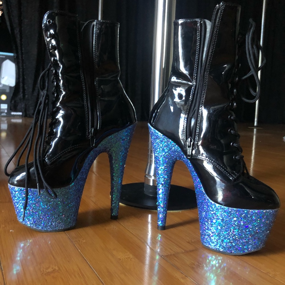 Pleaser Glitter Boots size 6